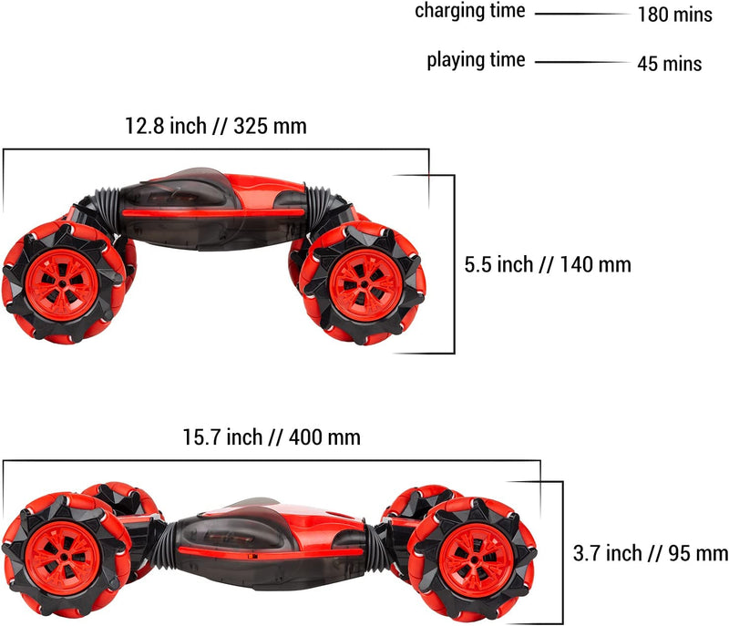 RC Stunt Car, 4WD Gesture Control, 360° Flips, Climbing Toy for Kids & Adults