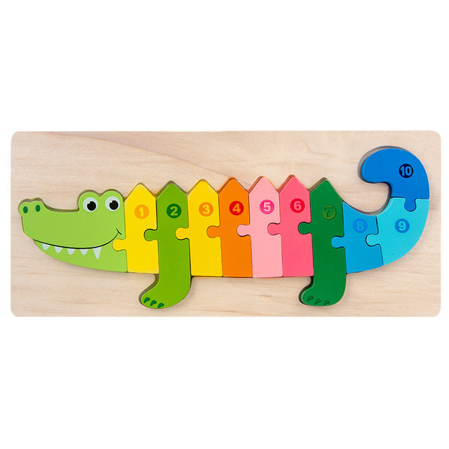 Montessori Puzzles 4 Pack - Eco-friendly Wooden Puzzles Set