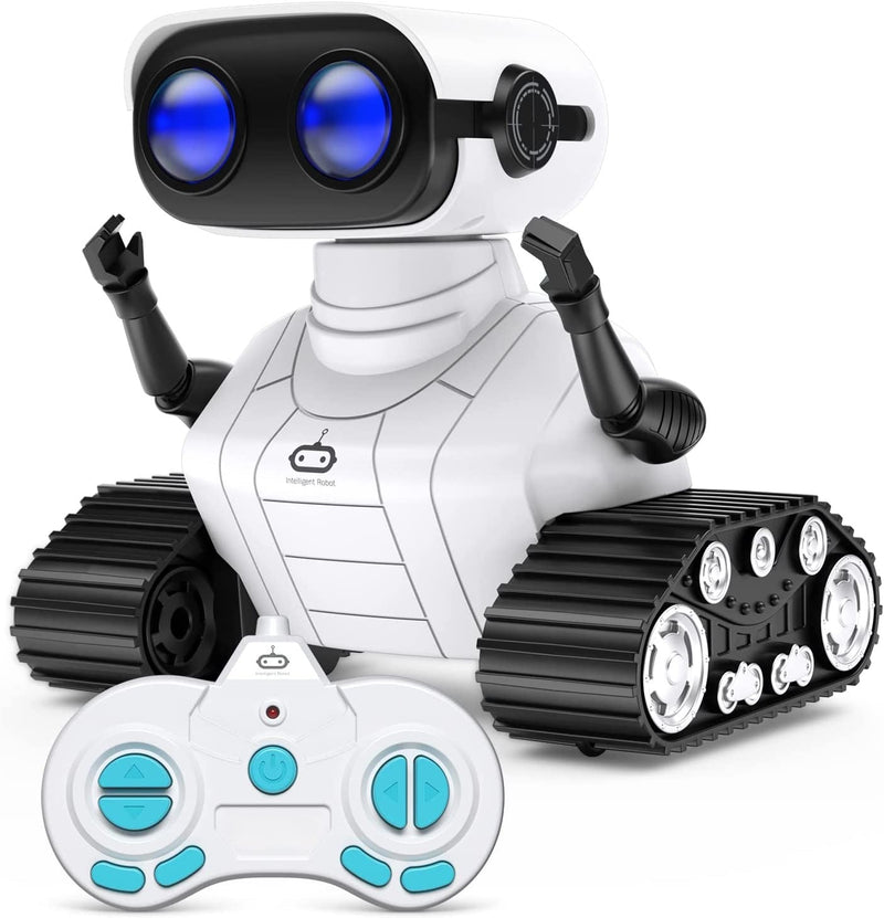 Rechargeable RC Robot Toy, LED Eyes & Music, for Kids 3+