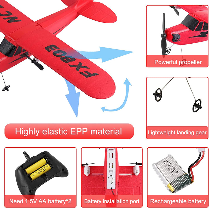 2.4GHz RC Plane FX-803, Gyro, EPP Glider for Kids & Adults