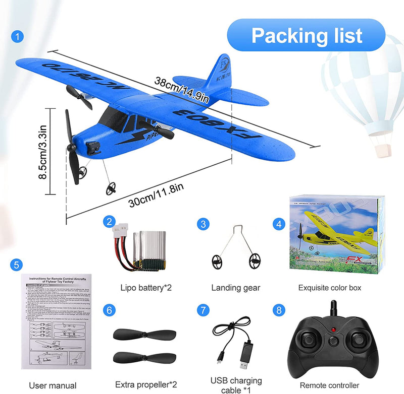 2.4GHz RC Plane FX-803, Gyro, EPP Glider for Kids & Adults