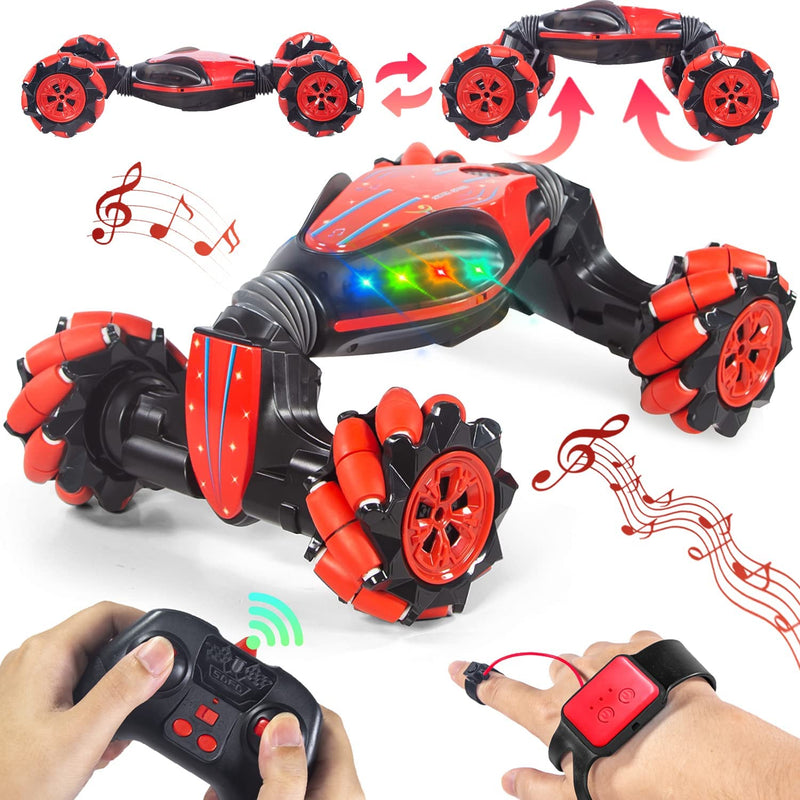 RC Stunt Car, 4WD Gesture Control, 360° Flips, Climbing Toy for Kids & Adults