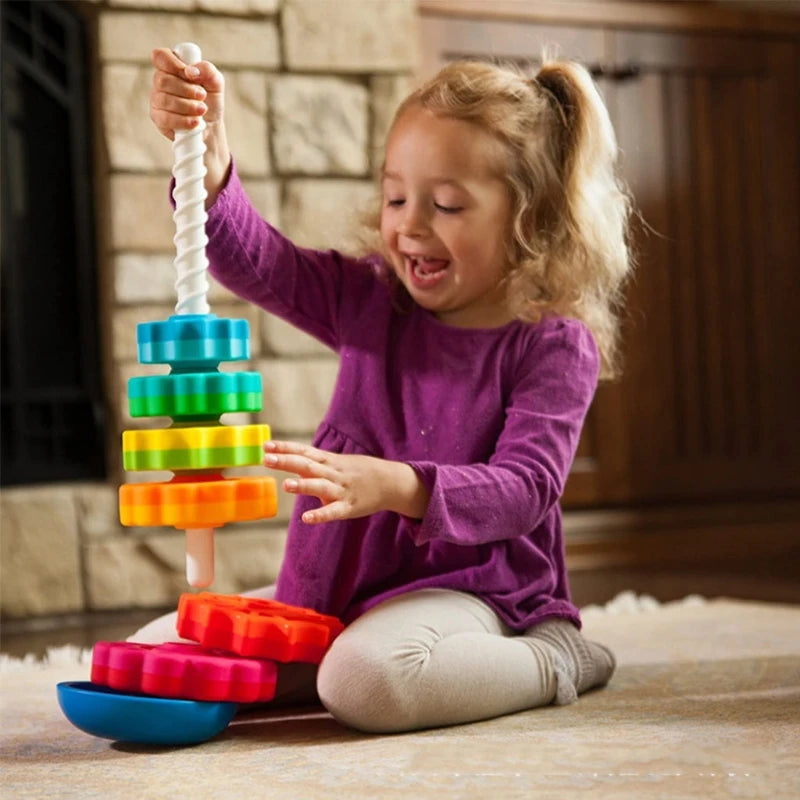 Child's Fun and Educational Color Tower Toys