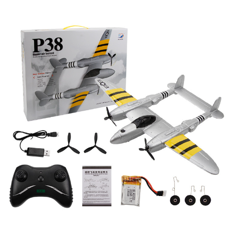 FX-816 P38 RC Plane, 2.4GHz 2CH Glider, Fixed-Wing - Ready to Fly