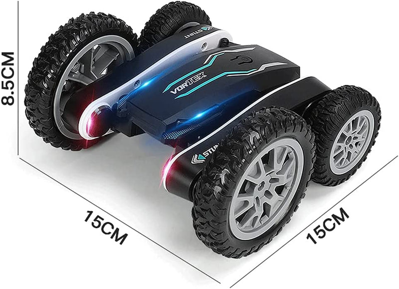 RC Stunt Car 2.4G, Double-Sided 360° Twisting, 4WD, Black