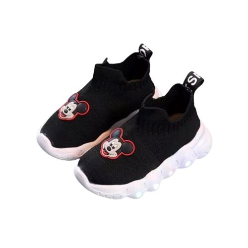 Tênis Infantil com Led Tênis Infantil Disney com Led-cal-436 Villa Kids Mickey | Preto 19 